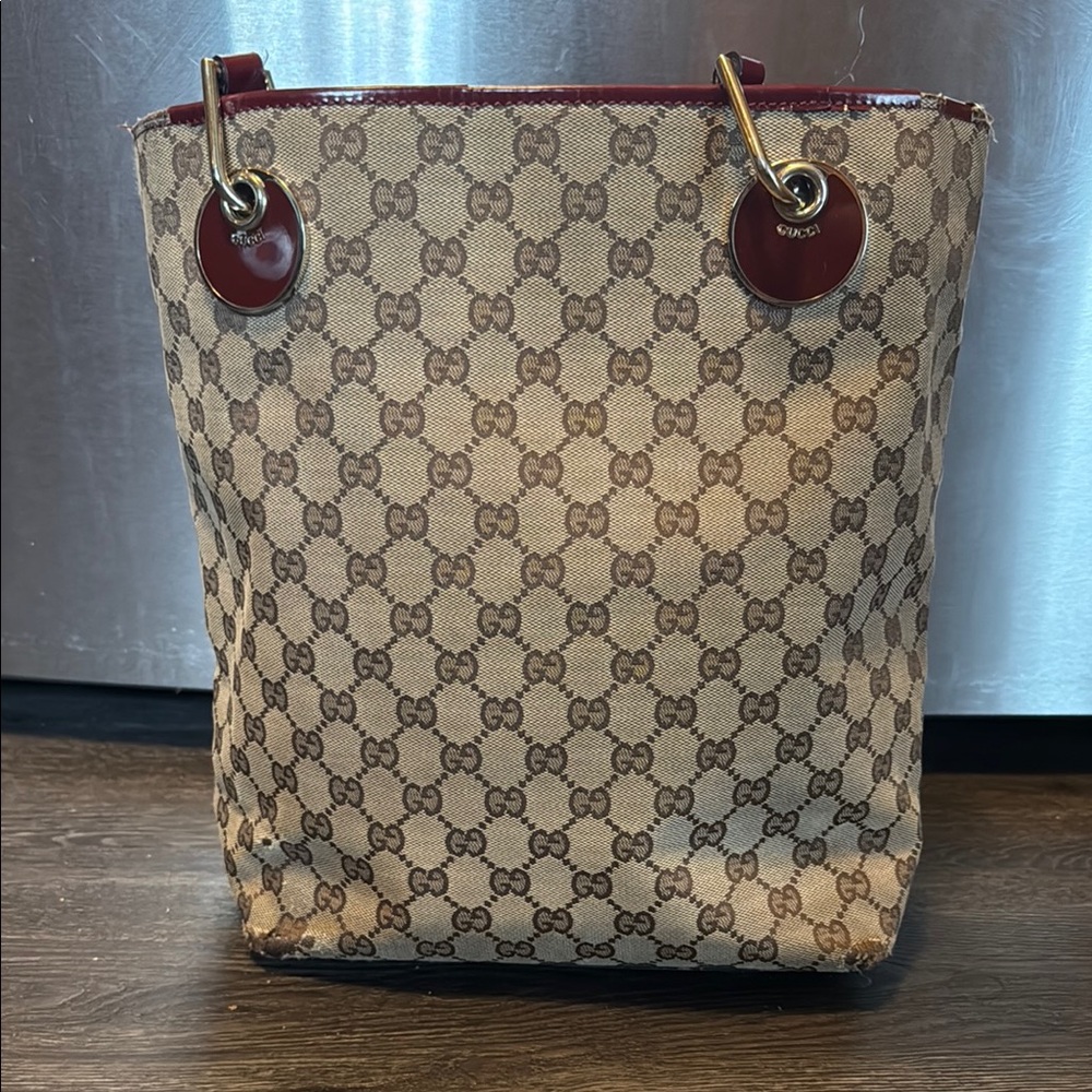 Gucci Brown Monogram Tote Bag